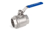 2 in stainless steel ball valve, top view, stainless steel ball valve, food-grade plumbing, maple equipment, food processing equipment, LS Bilodeau