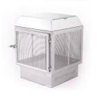 cubique foyer BBQ inoxydable couvercle  LS Bilodeau fond blanc, cubique bbq foyer, foyer inoxydable cubique ls bilodeau, feu de camp inox