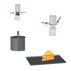 Partie de la presse a fromage en inox, partie presse moule en inox, presse dutch inox partie, equipements fromage ls bilodeau