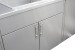 Stainless steel outdoor cabinet lsbilodeau front lsbilodeau Outdoor kitchens LS Bilodeau, stainless steel outdoor cabinet, outdoor counter, stainless steel kitchen, patio kitchen, LS Bilodeau stainless steel