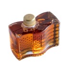 50 ml American flag bottle, glass maple syrup bottle, alternate view, decorative USA bottle, maple product packaging
