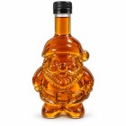 bouteille Père Noël sirop d’érable, bouteille verre Noël, bouteille décorative érable, emballage cadeau Noël, produits d’érable, bouteille fond blanc