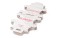 Disassembled handled maple syrup can box, first view disassembled can box, separate cardboard handle, maple syrup carrier, packaging components, box assembly