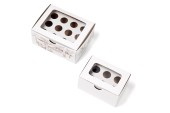 maple cone boxes 6 and 12, white 6 cone box, illustrated 12 cone box, maple product packaging, cardboard window box, maple packaging