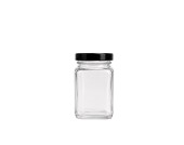 125 ml square glass jar, 125 ml maple syrup jar, small glass container, maple product packaging, maple jar