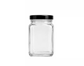 360 ml square glass jar, 360 ml maple syrup jar, glass maple product container, maple syrup packaging, maple jar