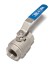 Stainless steel valve with blue handle stainless steel valve with blue handle, stainless steel ball valve, food-grade plumbing, maple equipment, food processing equipment, LS Bilodeau