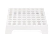 support à cornet d'érable en plastique, support mini cornet, rack à cornets, teneur de cornets plastique, table trouée cornets plastique LS Bilodeau, support cornet plastique inox ls bilodeau