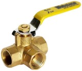 Small brass valve, three-way brass valve, brass valve, 1-inch 3 way brass valve
